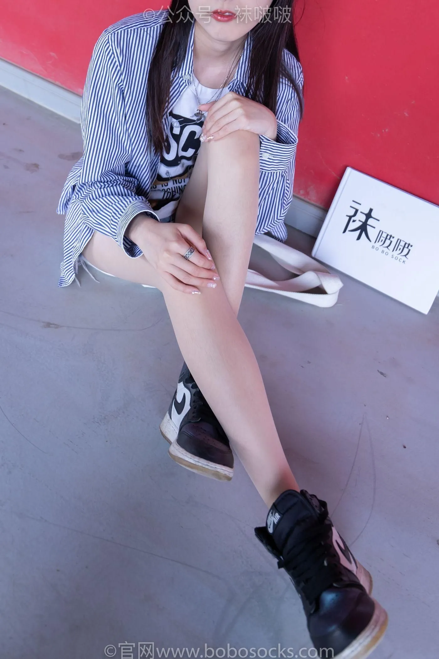 [BoBoSocks袜啵啵]NO.011 稚予-AJ、白色短棉袜、肉丝 [139P]插图3